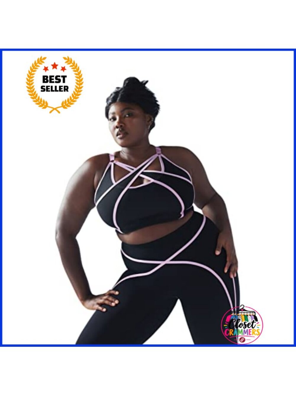 Women's Mesh Racerback Sports Bra Medium Impact Wire Free